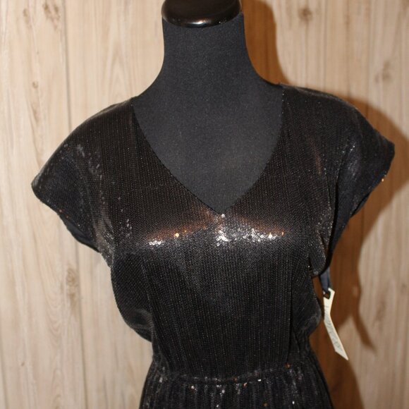 DRESS BB Dakota by Steve Madden Little Black Sequin Cocktail Size Small NWT's - Picture 4 of 15